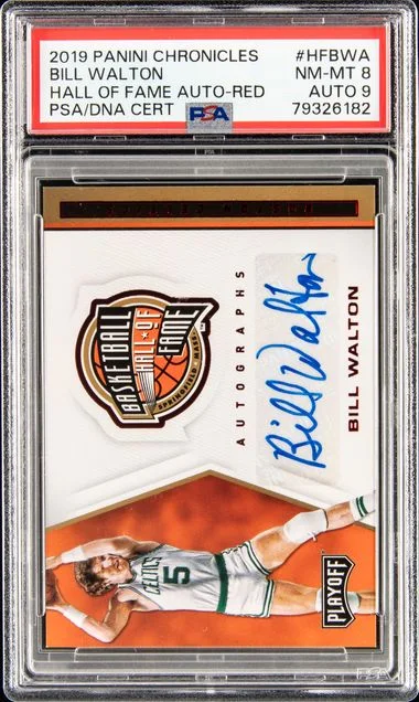 2019 Panini Chronicles Hall Of Fame Autographs Red Hfbwa Bill Walton #no-number card image