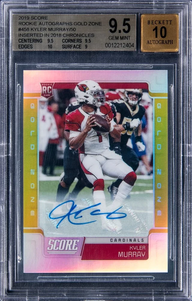 2019 Panini Chronicles Kyler Murray Score Football #458 card image