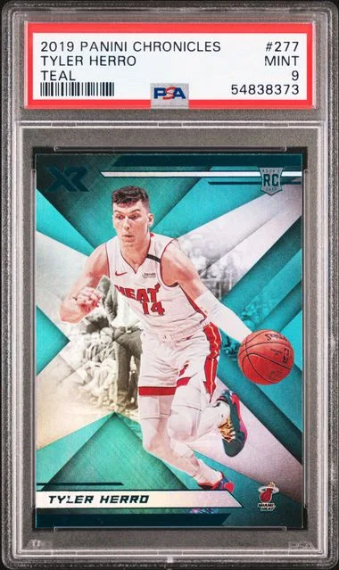 2019 Panini Chronicles Tyler Herro Teal #277 card image
