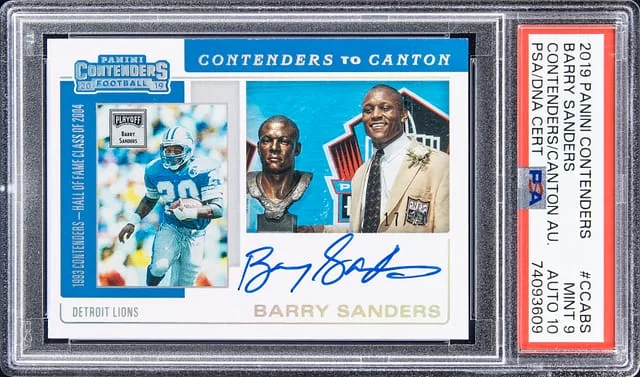 2019 Panini Contenders Barry Sanders Contenders to Canton Autographs #CCA-BS card image