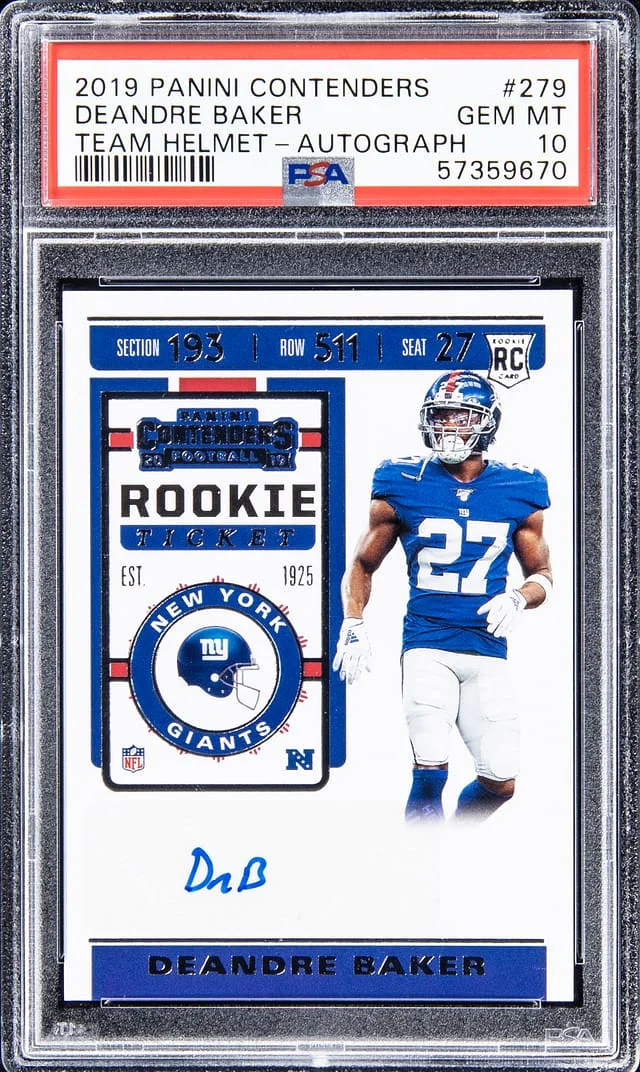 2019 Panini Contenders Deandre Baker Ticket #279 card image