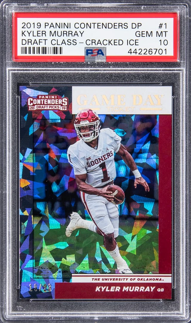 2019 Panini Contenders Draft Picks Kyler Murray Draft Class Cracked Ice #1 card image