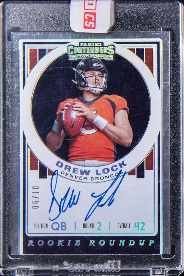 2019 Panini Contenders Drew Lock Roundup Autograph #RRA-DL card image