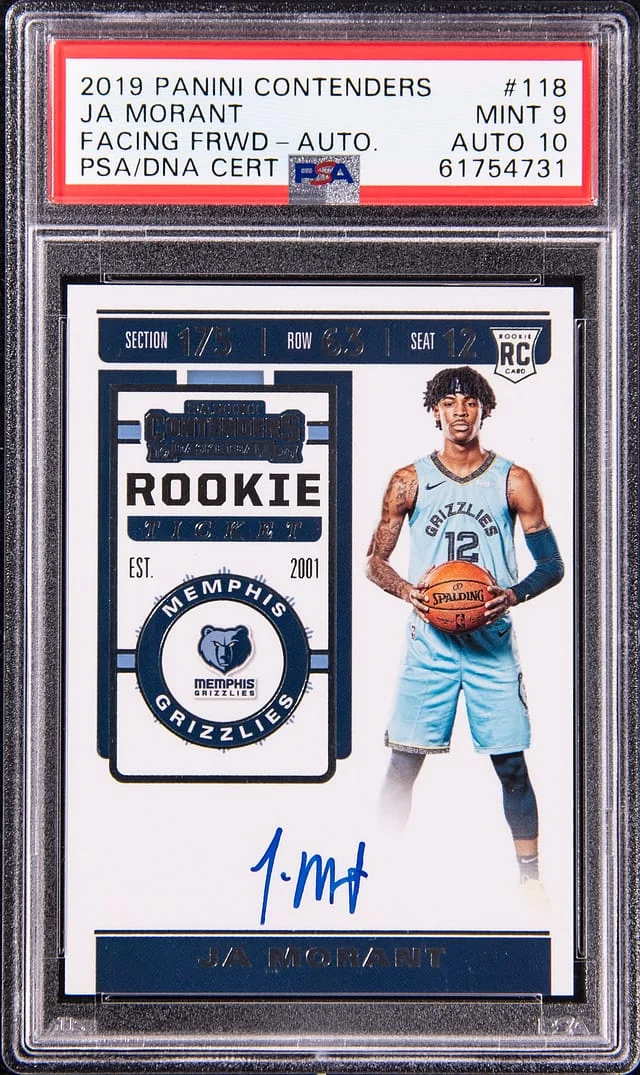 2019 Panini Contenders Ja Morant Facing Forward-Autograph #118 card image
