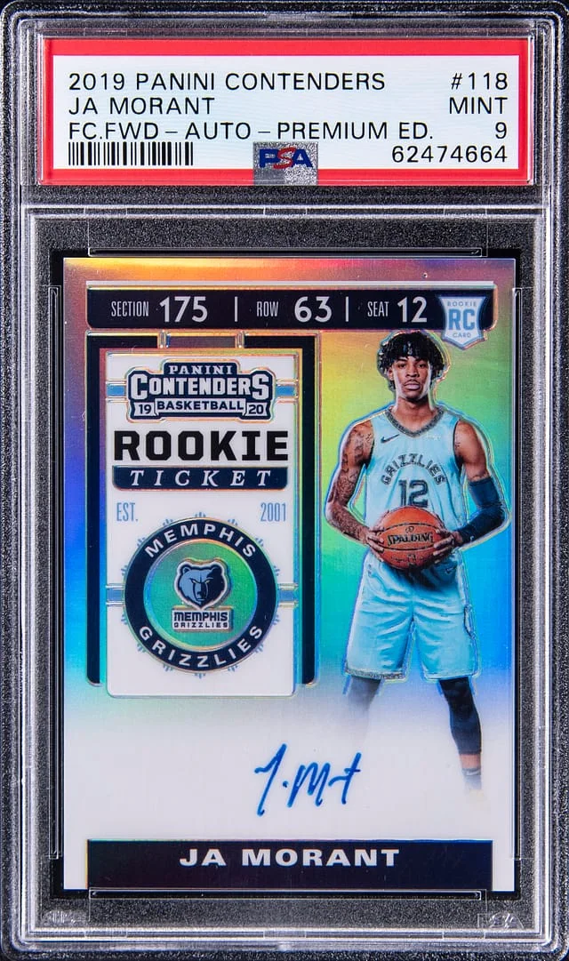 2019 Panini Contenders Ja Morant (Facing Forward) Autograph Premium Edition #118 card image