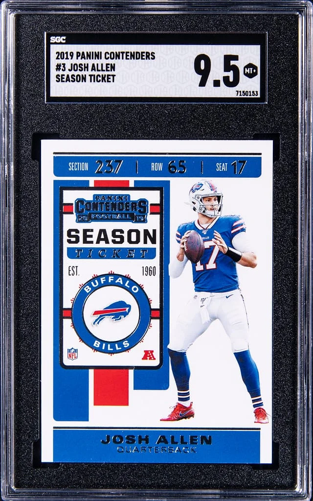 2019 Panini Contenders Josh Allen Season Ticket #3 card image