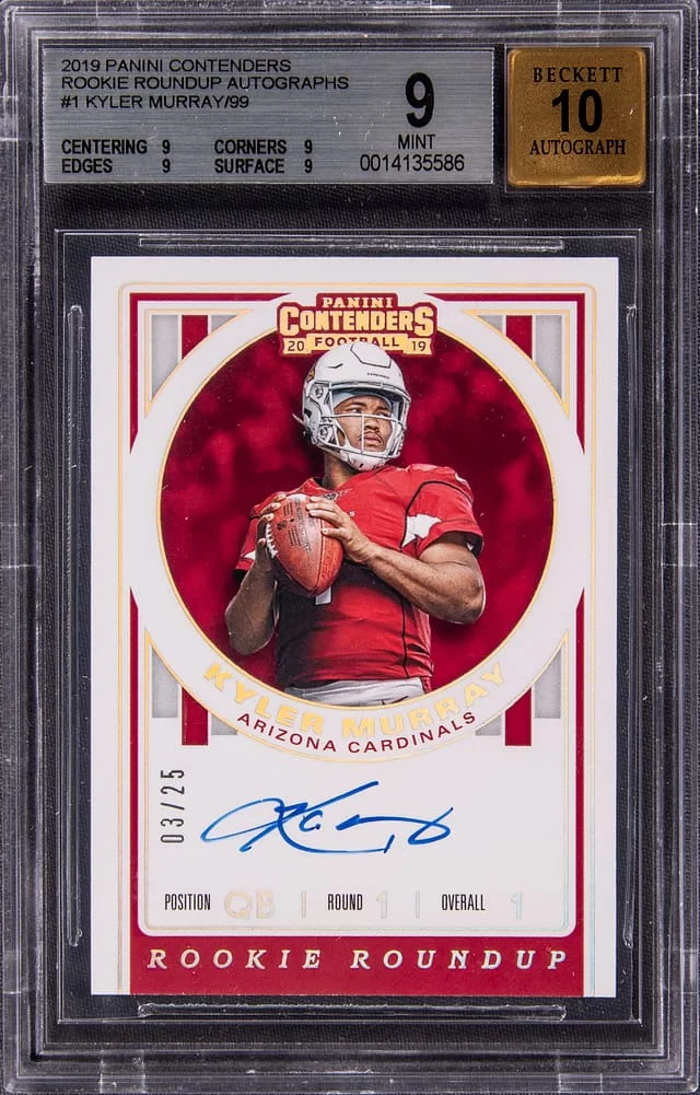 2019 Panini Contenders Kyler Murray Roundup Autographs #1 card image