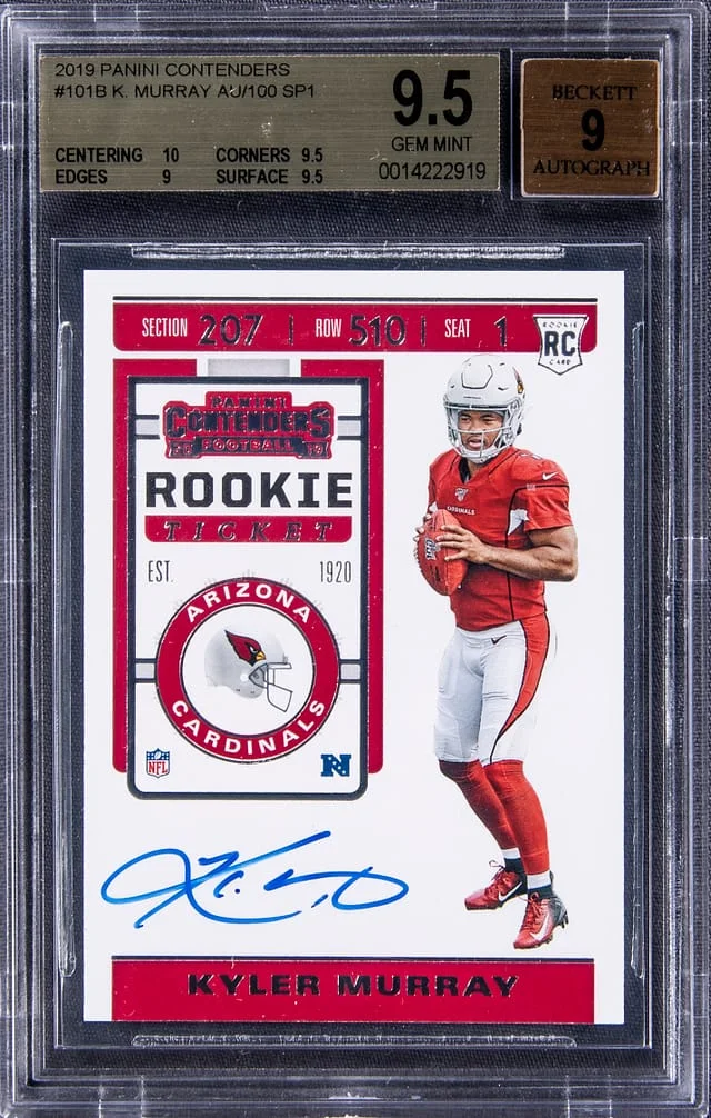 2019 Panini Contenders Kyler Murray #101B card image