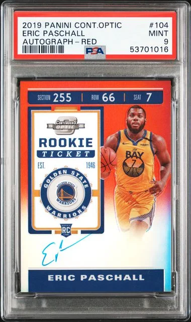 2019 Panini Contenders Optic Eric Paschall #104 card image