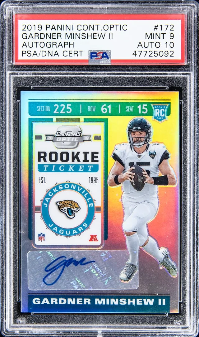 2019 Panini Contenders Optic Gardner Minshew II Autograph #172 card image