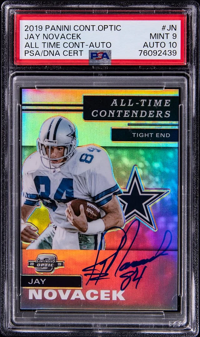 2019 Panini Contenders Optic Jay Novacek All Time Contenders Autograph #JN card image