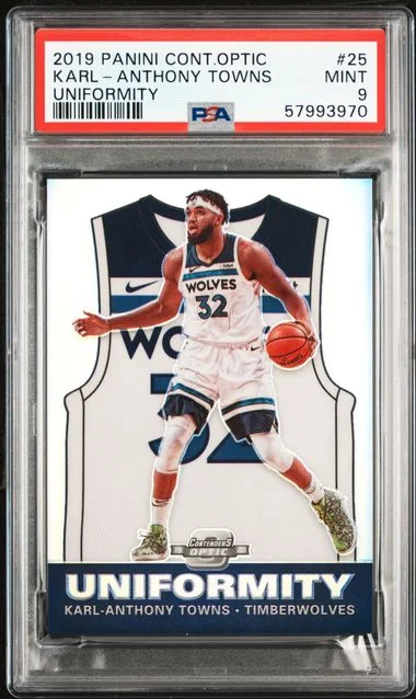 2019 Panini Contenders Optic Karl-Anthony Towns Uniformity #25 card image