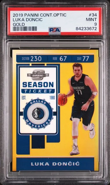 2019 Panini Contenders Optic Luka Doncic Gold #34 card image