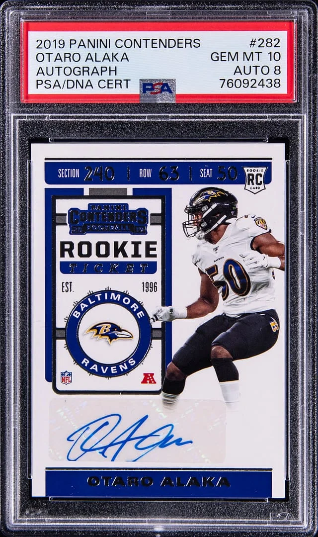 2019 Panini Contenders Otaro Alaka Ticket Autograph #282 card image