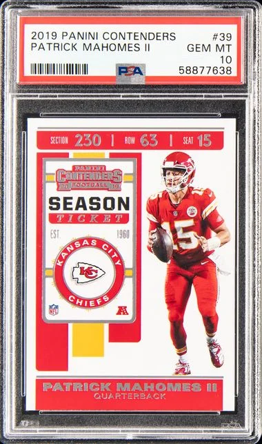 2019 Panini Contenders Patrick Mahomes II #39 card image