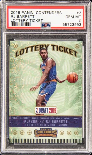 2019 Panini Contenders Rj Barrett Lottery Ticket #3 card image