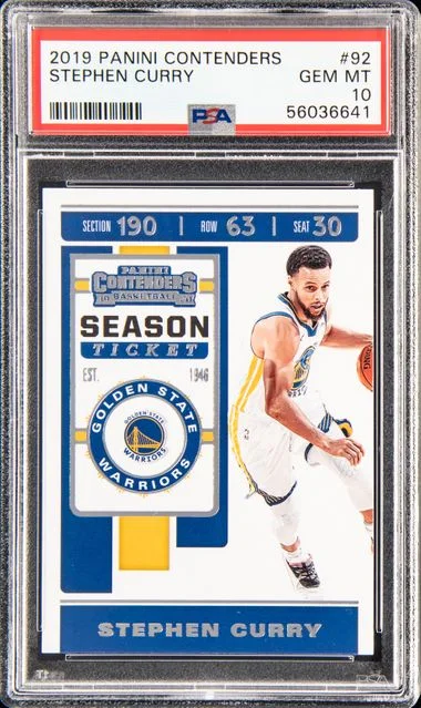 2019 Panini Contenders Stephen Curry #92 card image