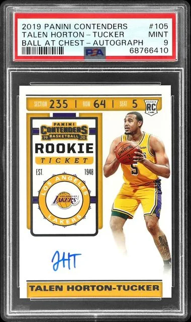 2019 Panini Contenders Talen Horton-Tucker Ball At Chest-Autograph #105 card image