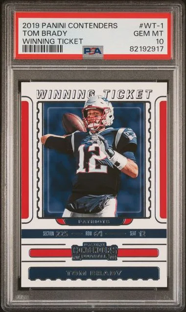 2019 Panini Contenders Tom Brady Winning Ticket #Wt-1 card image