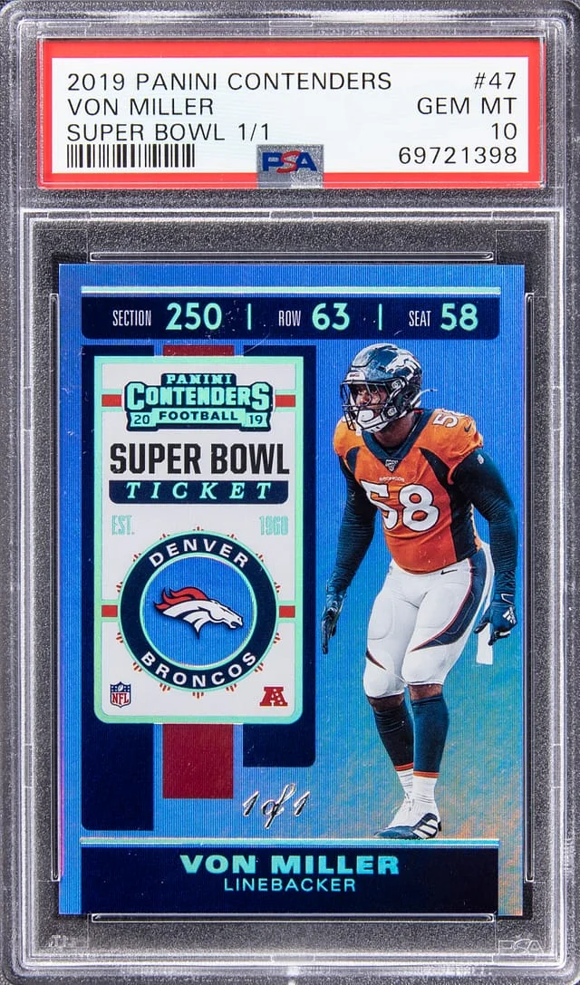 2019 Panini Contenders Von Miller Super Bowl Ticket #47 card image