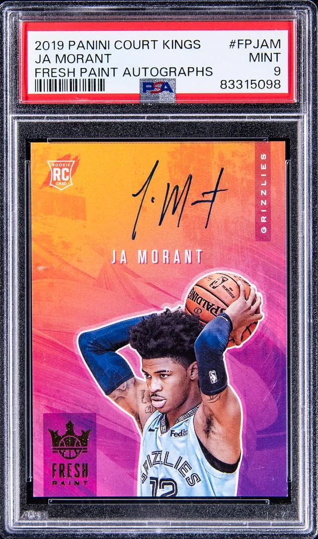 2019 Panini Court Kings Ja Morant Fresh Paint Autograph #FPJAM card image