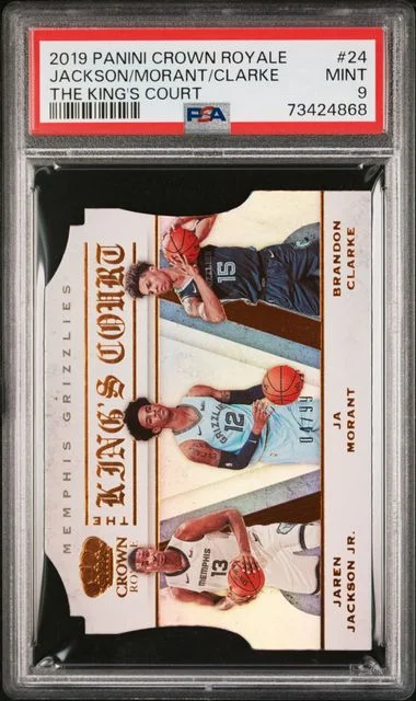 2019 Panini Crown Royale Brandon Clarke/Ja Morant /Jaren Jackson Jr. The King'S Court #24 card image