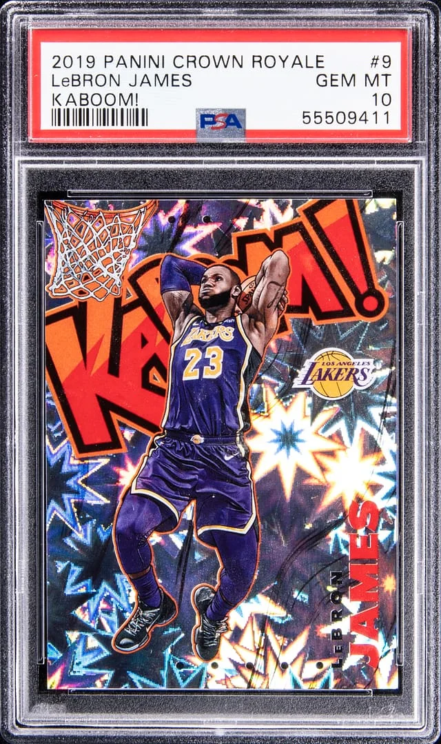 2019 Panini Crown Royale LeBron James Kaboom! #9 card image
