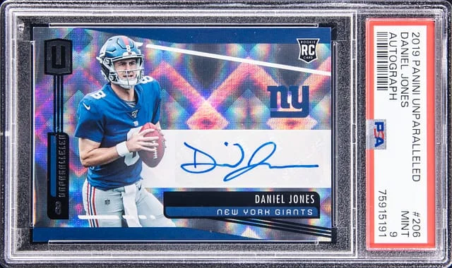 2019 Panini Daniel Jones Unparalleled Autograph #206 card image