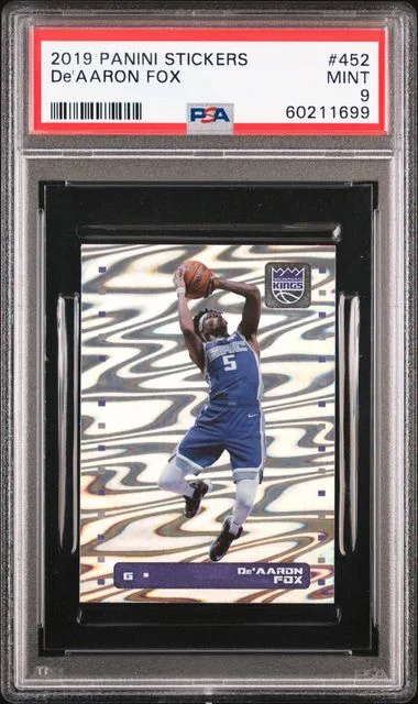 2019 Panini De'Aaron Fox Stickers #452 card image