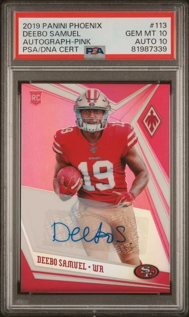2019 Panini Deebo Samuel Phoenix Autograph-Pink #113 card image