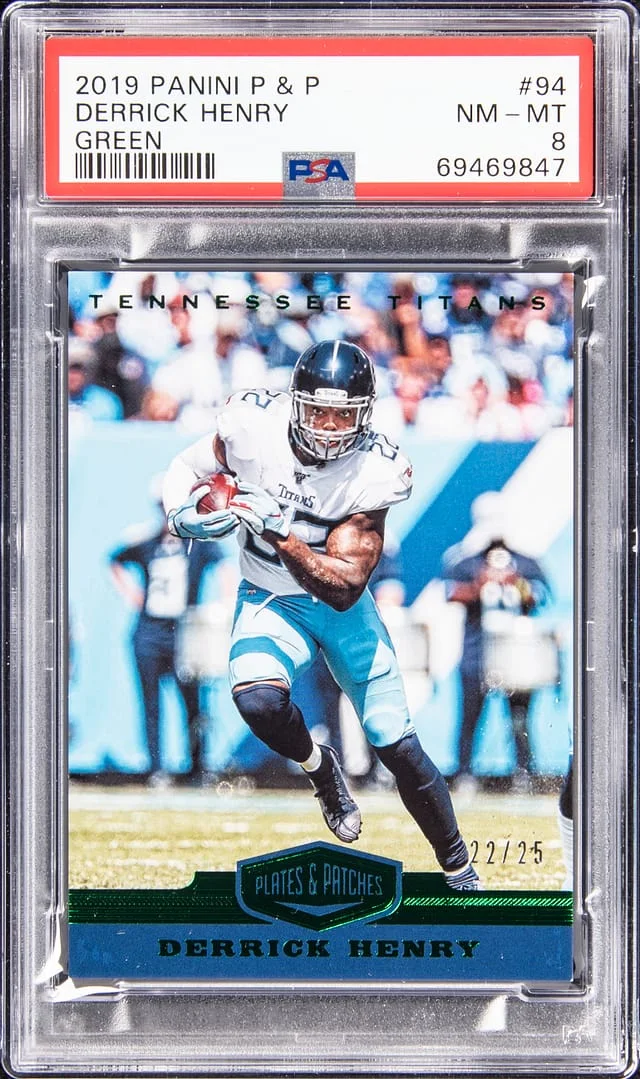2019 Panini Derrick Henry - Jersey Number! P& P Green #94 card image