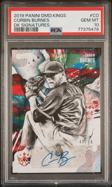 2019 Panini Diamond Kings Dk Signatures Co Corbin Burnes #no-number card image