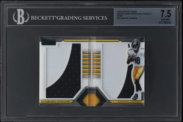 2019 Panini Diontae Johnson Playbook Jumbo Memorabilia Booklet Prime #RJM-21 card image