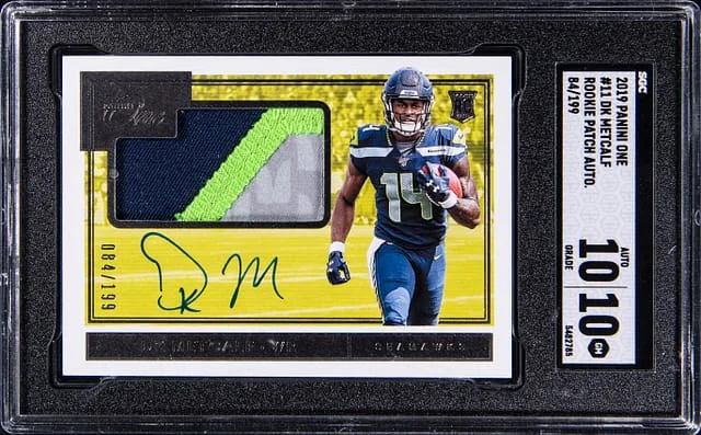 2019 Panini DK Metcalf One Patch Autograph #11 card image