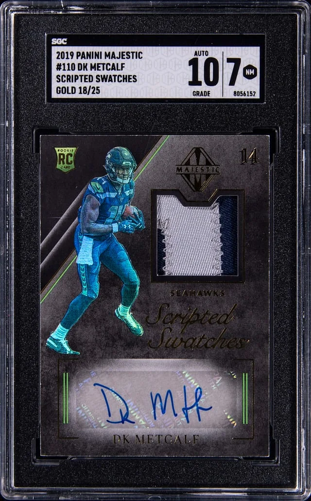 2019 Panini DK Metcalf Majestic Scripted Swatches #110 card image