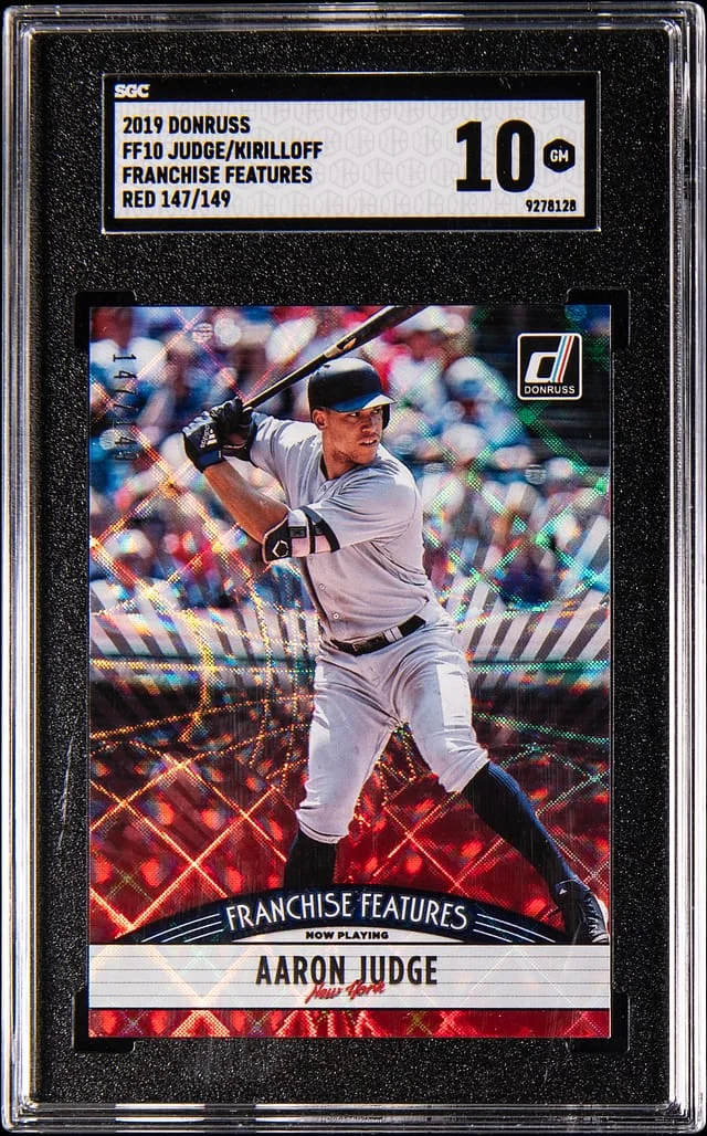 2019 Panini Donruss Aaron Judge Franchise Features Red #FF10 card image