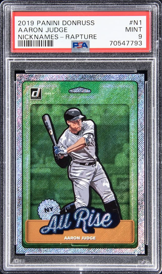 2019 Panini Donruss Aaron Judge Nicknames Rapture #N1 card image