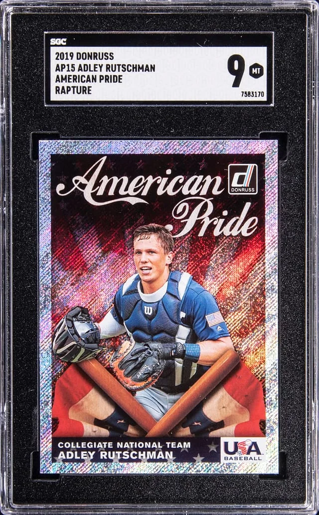 2019 Panini Donruss Adley Rutschman American Pride Rapture #AP15 card image