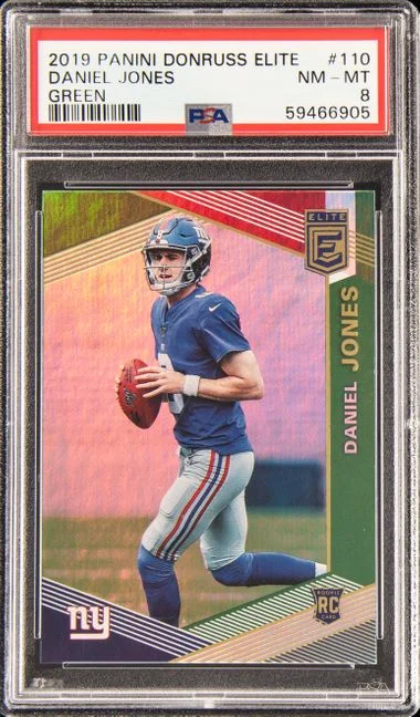 2019 Panini Donruss Daniel Jones Elite Green #110 card image