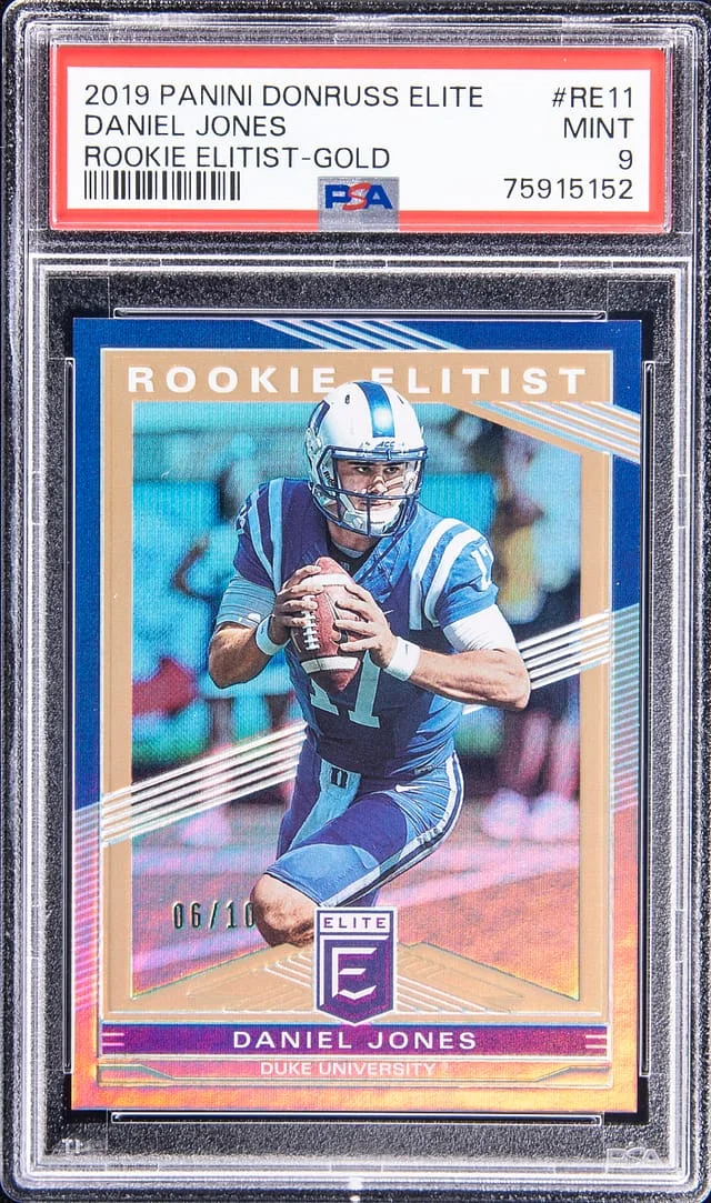 2019 Panini Donruss Daniel Jones Elite Elitist Gold #RE-11 card image