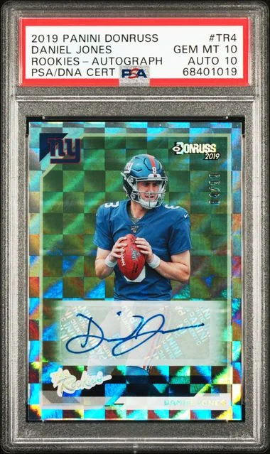 2019 Panini Donruss Daniel Jones The Rookies Autograph #Tr4 card image