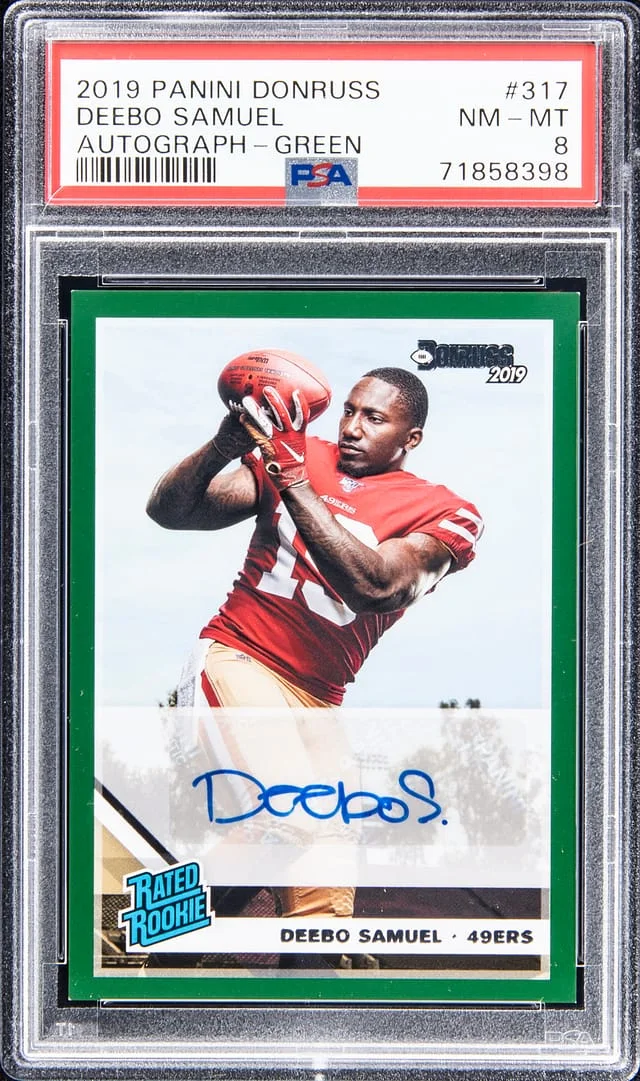 2019 Panini Donruss Deebo Samuel Autograph Green #317 card image