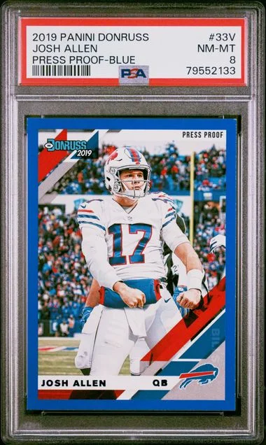 2019 Panini Donruss Josh Allen Variation-Press Proof-Blue #33 card image