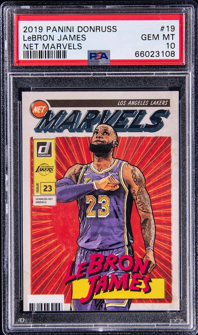 2019 Panini Donruss Lebron James Net Marvels #19 card image