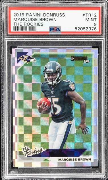 2019 Panini Donruss Marquise Brown The Rookies #TR12 card image