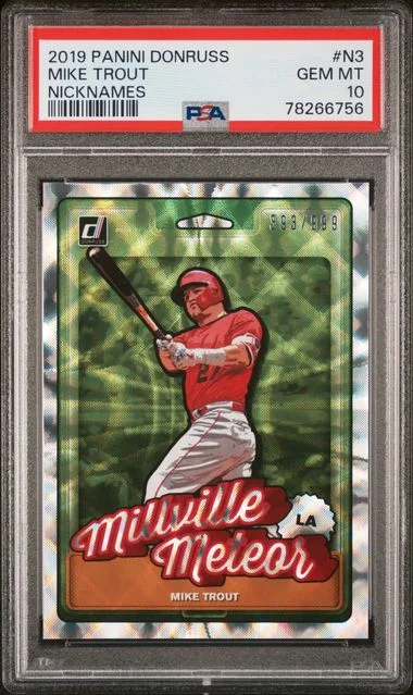 2019 Panini Donruss Mike Trout Nicknames #N3 card image