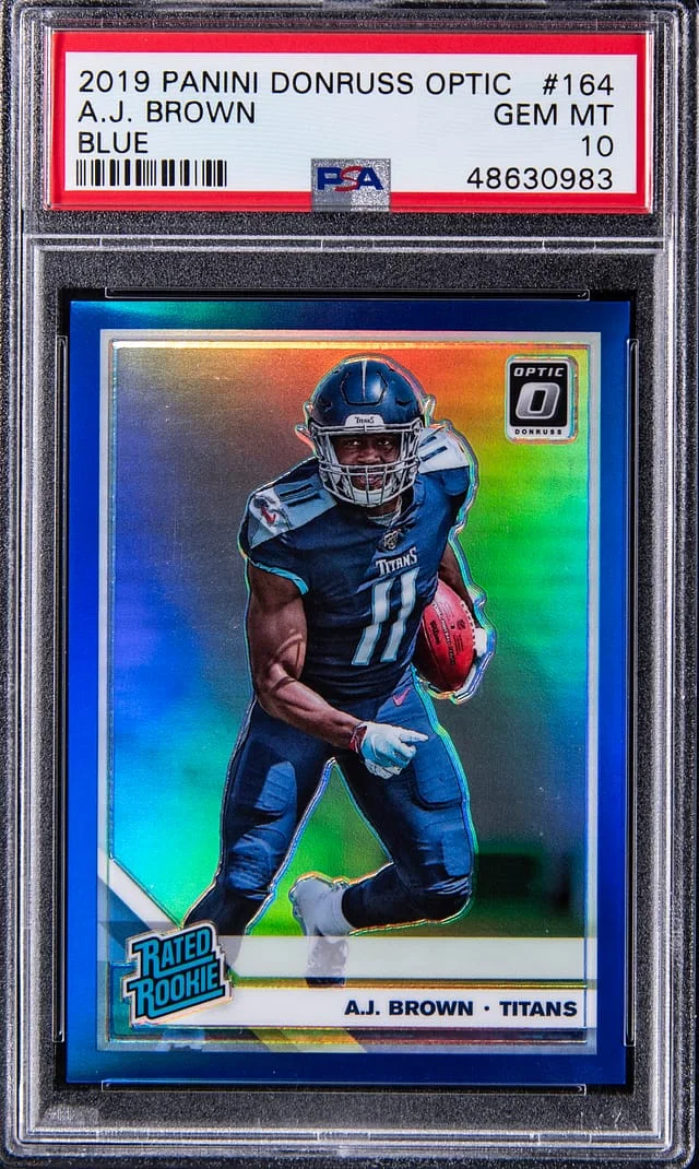 2019 Panini Donruss Optic A.J. Brown Rated Blue #164 card image