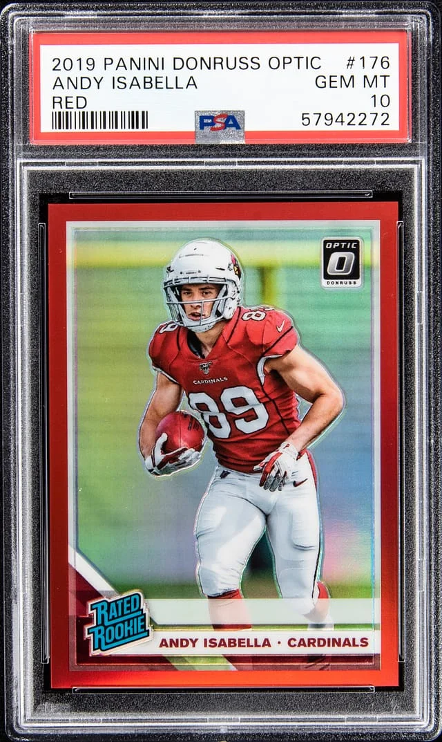2019 Panini Donruss Optic Andy Isabella Red #176 card image