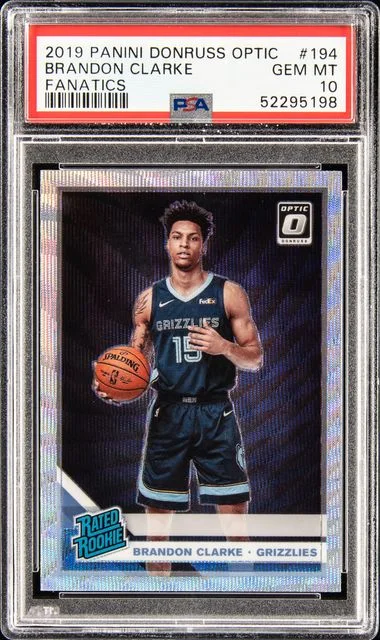 2019 Panini Donruss Optic Brandon Clarke Fanatics #194 card image
