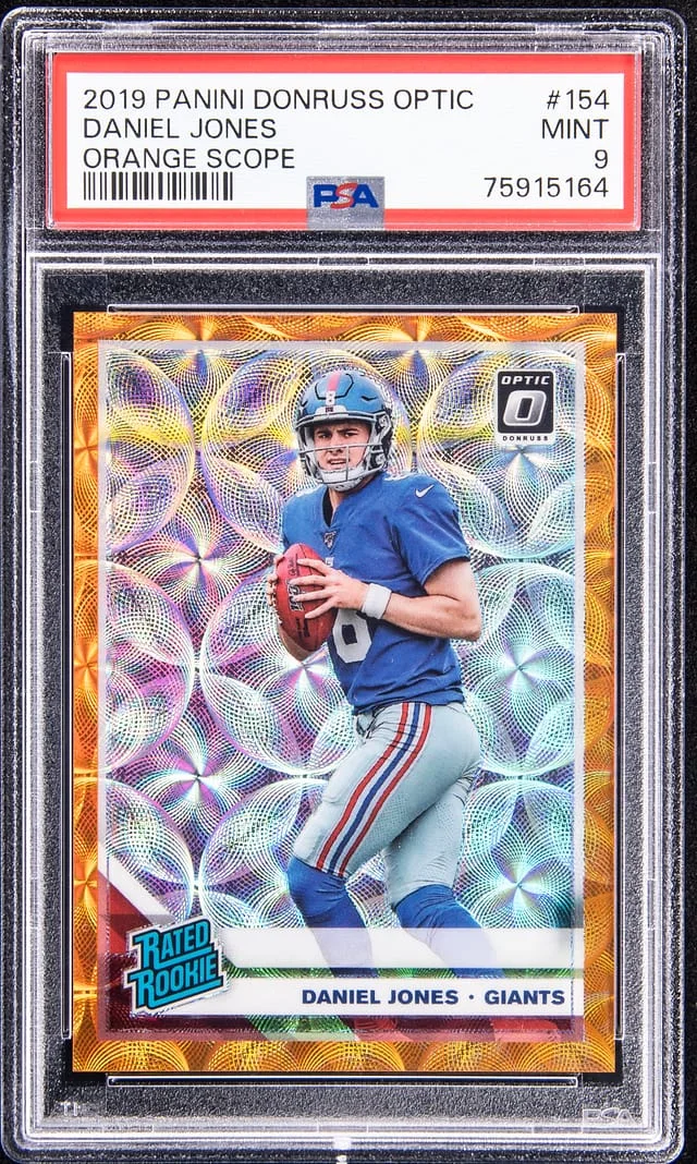 2019 Panini Donruss Optic Daniel Jones Rated Orange Scope #154 card image